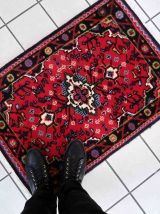 Tapis vintage Persan Hamadan fait main, 1C852