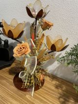 Bougeoir métal floral vintage
