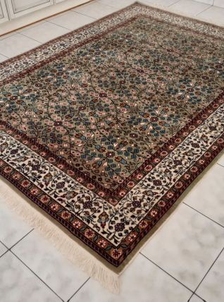 Tapis Kayserie modele milles fleurs fait main 242x177cm