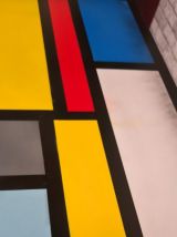  table  1960  a 70   style piet mondrian  pied fuseaux devis