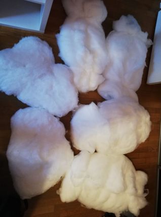 10 Nuages artificiels coton avec ficelles 70*50, 60*40,30*30