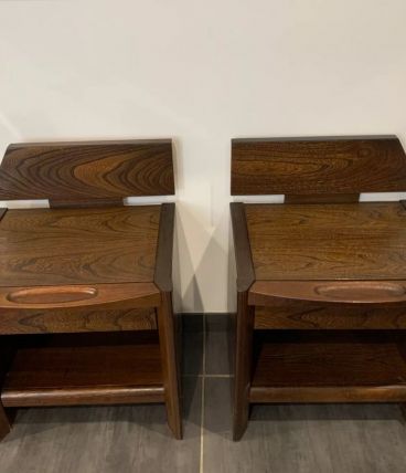 Paire de chevet style Baumann vintage