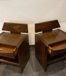 Paire de chevet style Baumann vintage