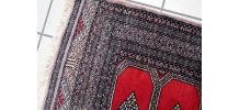 Tapis vintage Ouzbek Bukhara fait main, 1C857
