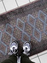 Tapis vintage Ouzbek Bukhara fait main, 1C862