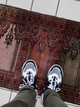 Tapis vintage Ouzbek Bukhara fait main, 1C866