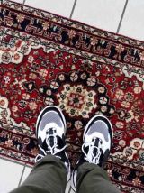 Tapis vintage Persan Hamadan fait main, 1C874