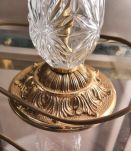 lampe style delux  1975 a 80 verre et  chrome or 40x25 tres 