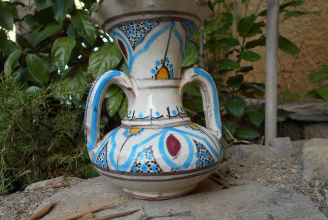 VASE VALLAURIS MULTICOLORE 14 CM