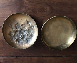 Boîte à bijoux ou vide poche en laiton doré 