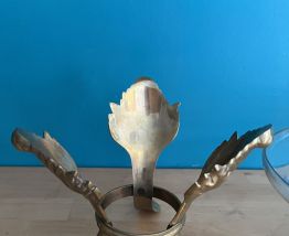 Coupelle haute en verre et laiton
