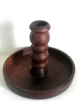Bougeoir en bois vintage 
