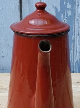 Cafetière émaillée marron