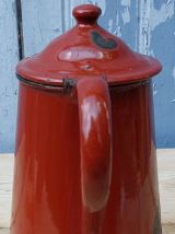 Cafetière émaillée marron