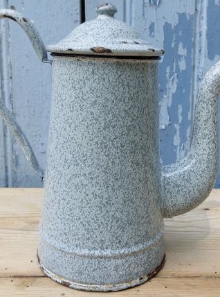 cafetière émaillée grise