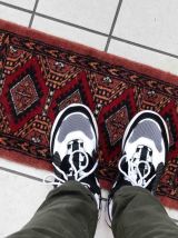 Tapis vintage Pakistanais Lahore fait main, 1C877