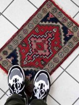Tapis vintage Persan Hamadan fait main, 1C879