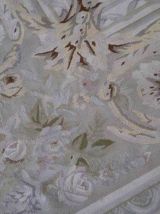 Tapis vintage Français Aubusson fait main, 1C884