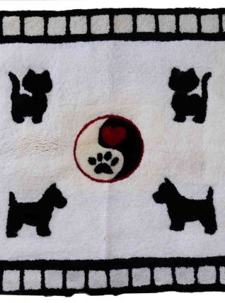 Tapis contemporain Français Hooked fait main, 1C885