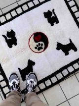 Tapis contemporain Français Hooked fait main, 1C885