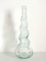 Duo de carafes en verre Empoli vintage