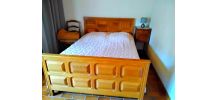 Bois de lit 140 chêne sommier matelas 