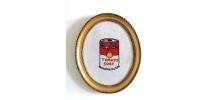 Paire de cadres médaillon broderie Pop art 