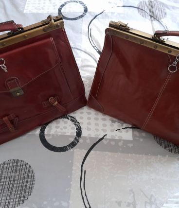 Lot de 2 Sacs de voyage Vintage en cuir