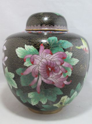 Grand pot en bronze émaillé chinois chine XXè siècle