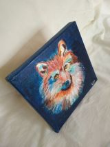 Loup au regard bleu (signé, 2021)