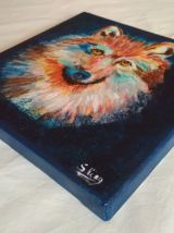 Loup au regard bleu (signé, 2021)