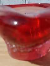 vide poche en verre soufflé rose