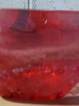 vide poche en verre soufflé rose