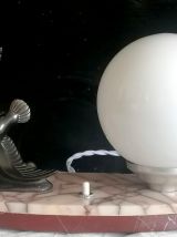 Lampe veilleuse art déco à l'oiseau 