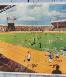 Affiche sur le stade au zoo