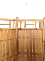 Paravent en bambou vintage 1960 