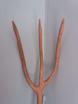 Fourche artisanale ancienne en micocoulier