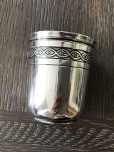 Gobelet et couverts de naissance ancien en argent