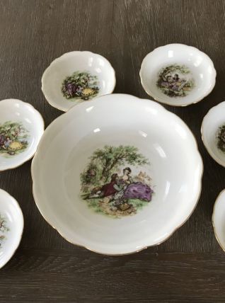 Ancien service à salade de fruits