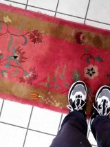 Tapis ancien Chinois Art Deco fait main, 1C907