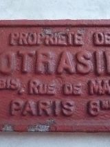 plaque de Wagon ancienne LOTRACID, vintage