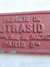 plaque de Wagon ancienne LOTRACID, vintage