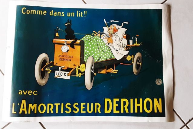 Poster publicitaire "amortisseurs DERIHON" Rep. 1992