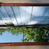 Miroir en bois tourné style bambou