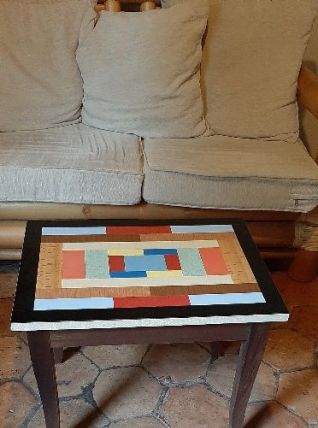  Table basse formica, vintage, unique
