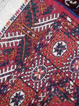Tapis vintage Turkmène Tekke fait main, 1C912