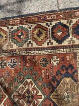 Tapis ancien Caucasien Kazak fait main, 1B934