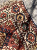 Tapis ancien Caucasien Kazak fait main, 1B934