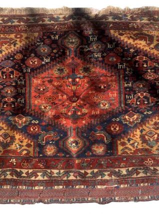 Tapis ancien Persan Gashkai fait main, 1B938