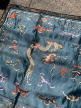 Tapis ancien Chinois textile en soie fait main, 1B940